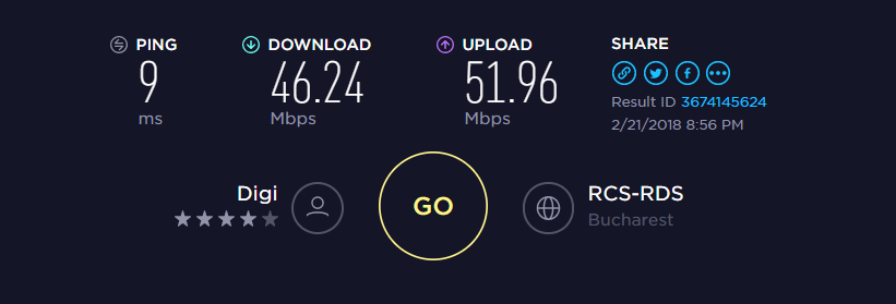 OnePlus 5T viteza internet