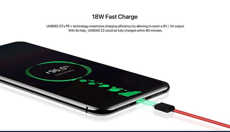 UMIDIGI Z2 fast charging