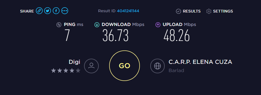 rezultat viteza speedtest redmi 5 plus
