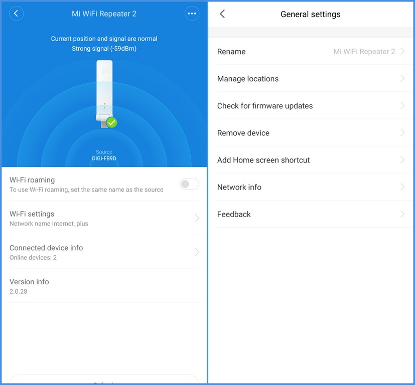 Amplificator Xiaomi 2 - aplicatie