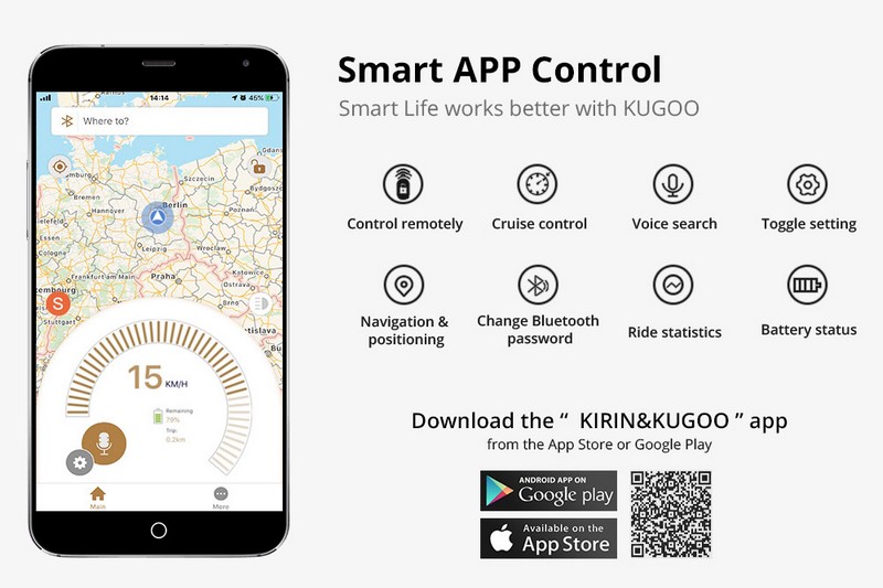Kugoo Kirin S1 - control aplicatie