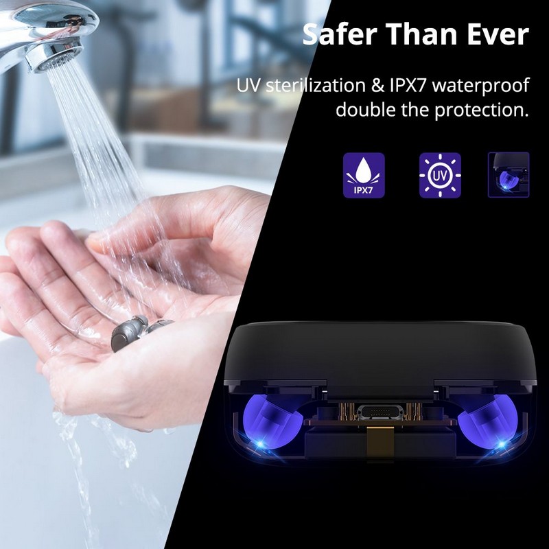Tronsmart Onyx Free - casti wireless cu UV rezistente la apa