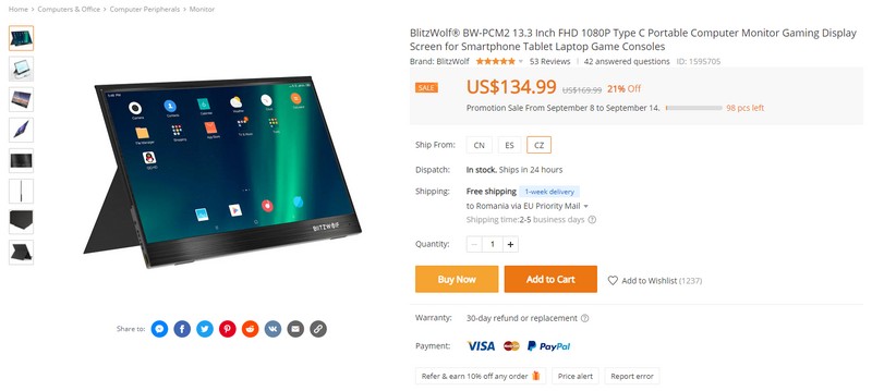 monitor blitzwolf