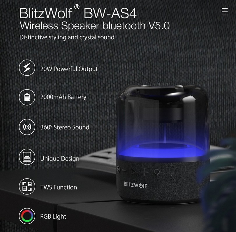 BlitzWolf BW-AS4 specificatii