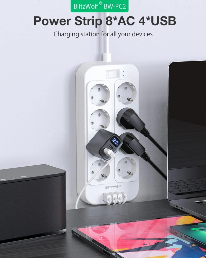Prelungitor cu USB-C BlitzWolf BW-PC2