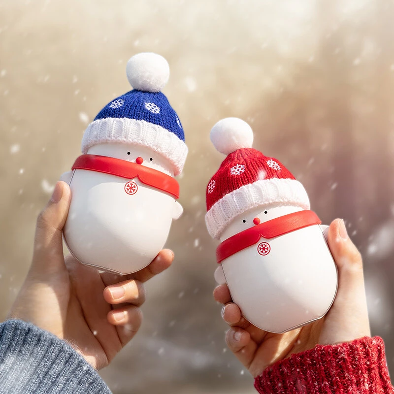 Christmas Snowman Portable Mini 2 in 1 Hand Warmer