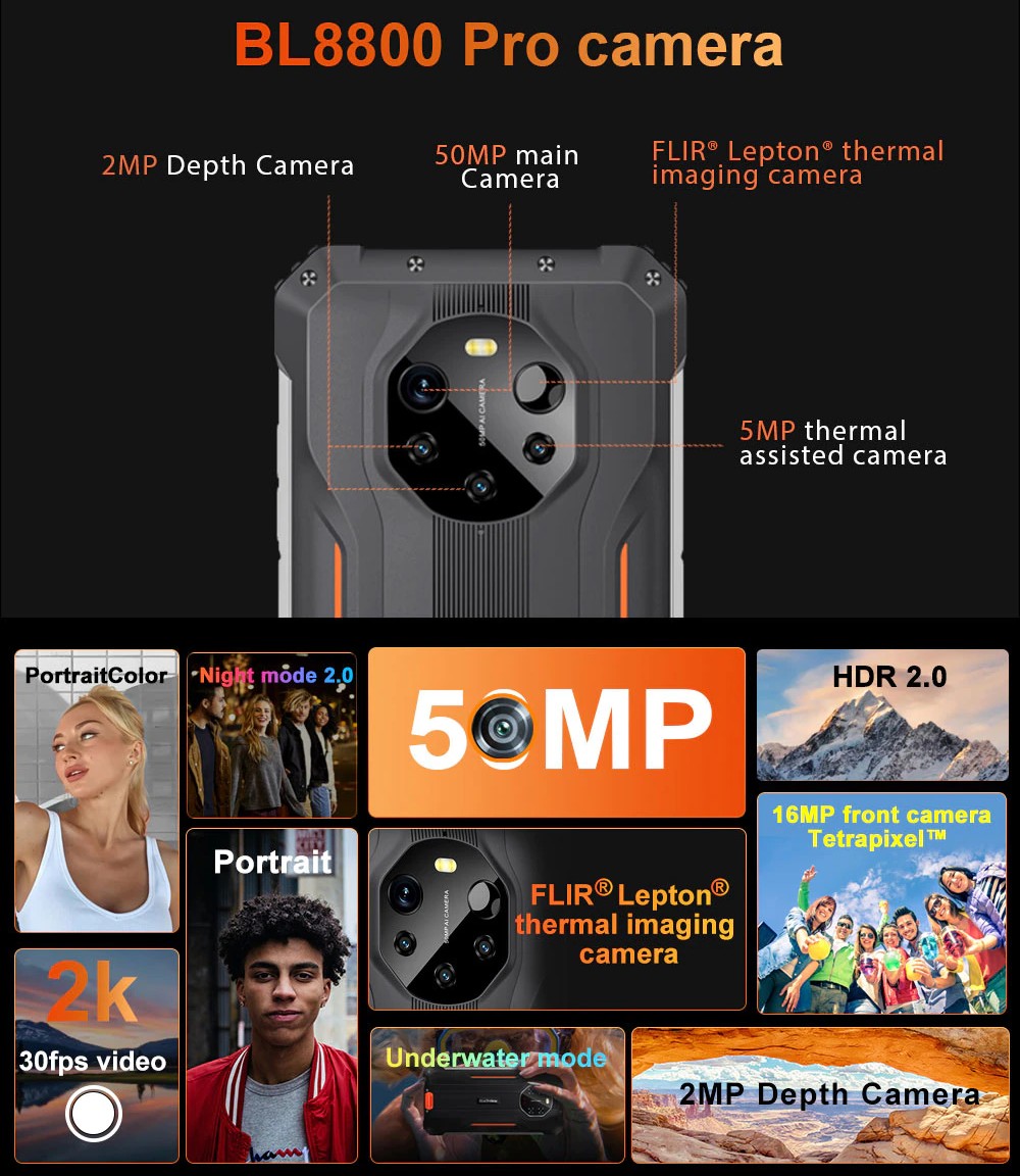 Blackview BL8800 Pro - camera